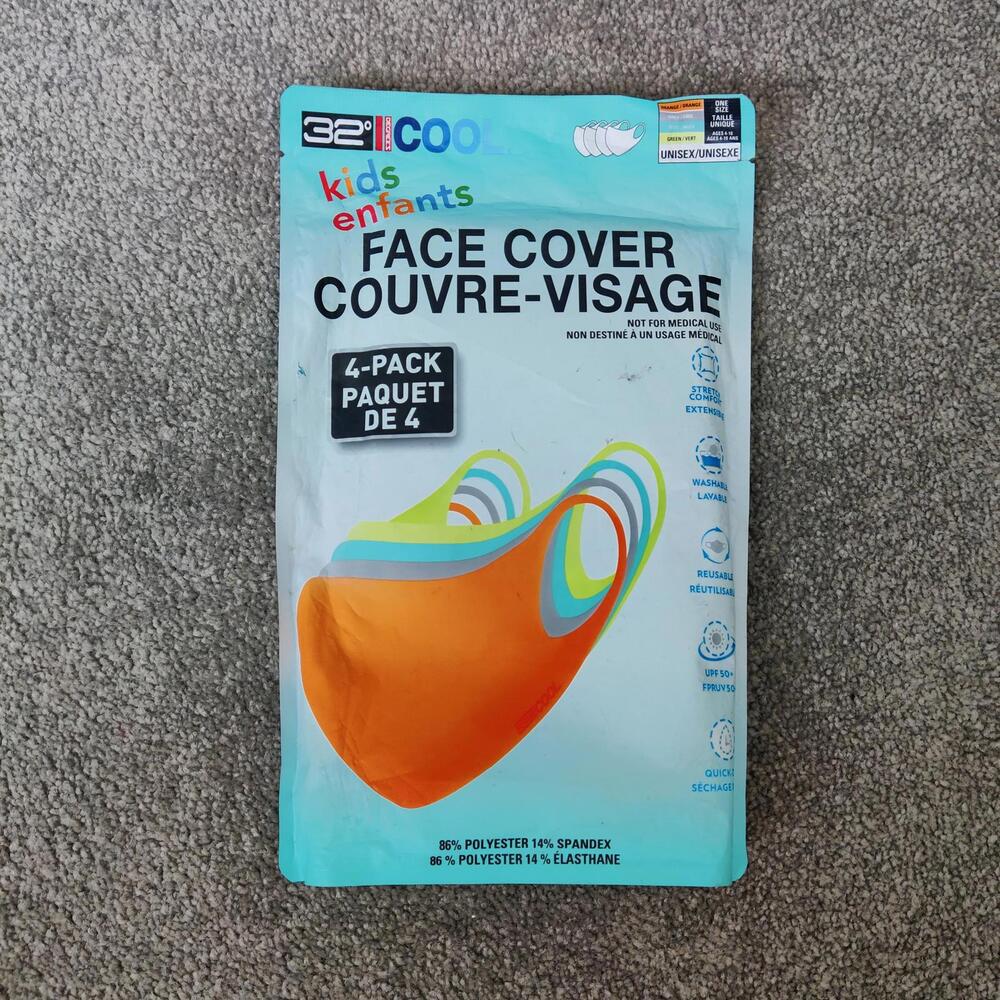32 Cool Kids Face Cover 4 Pack Colorful Face Masks
